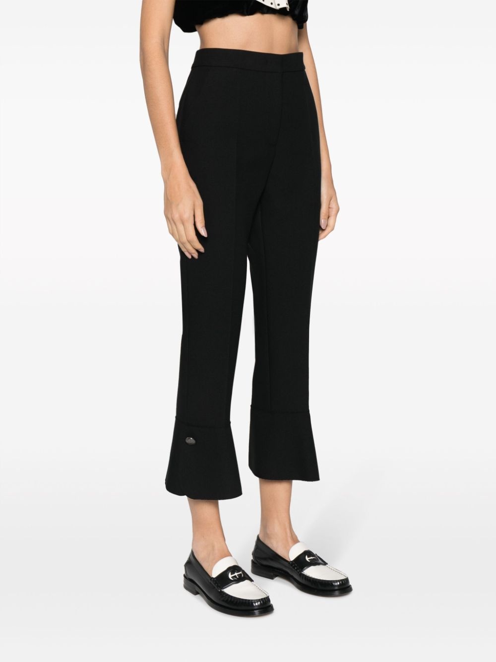 pressed-crease high-waisted trousers - 3