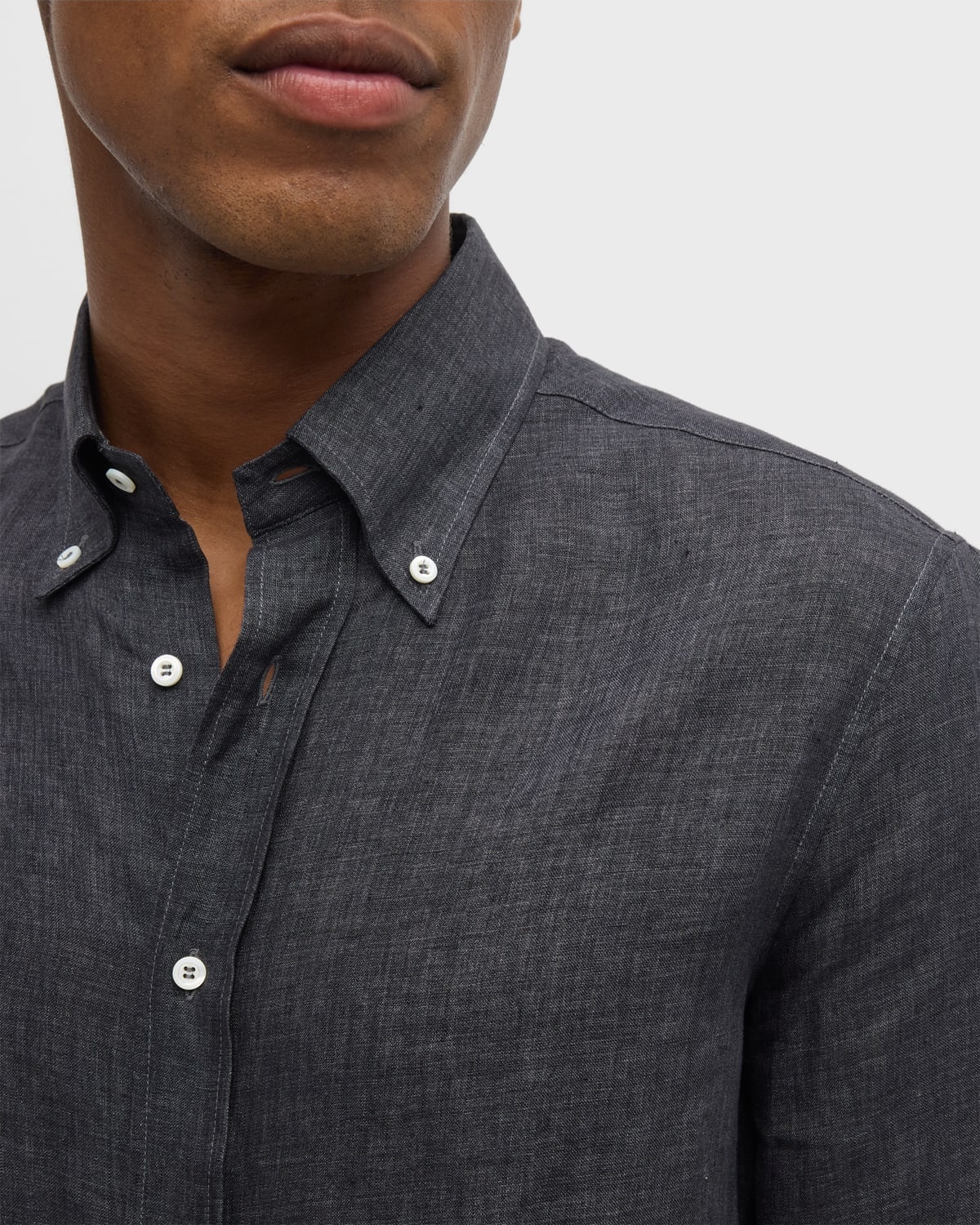 Men's Linen Casual Button-Down Shirt - 6