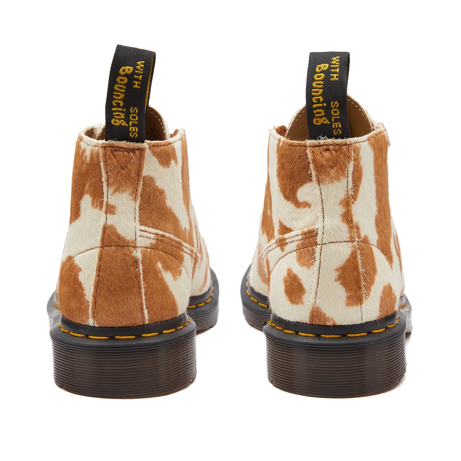 Dr. Martens Church Jersey Cow Print Hair On Boots