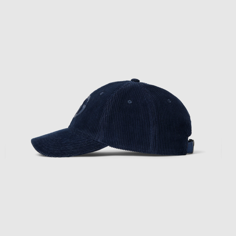 GUCCI Velvet baseball hat with embroidery outlook