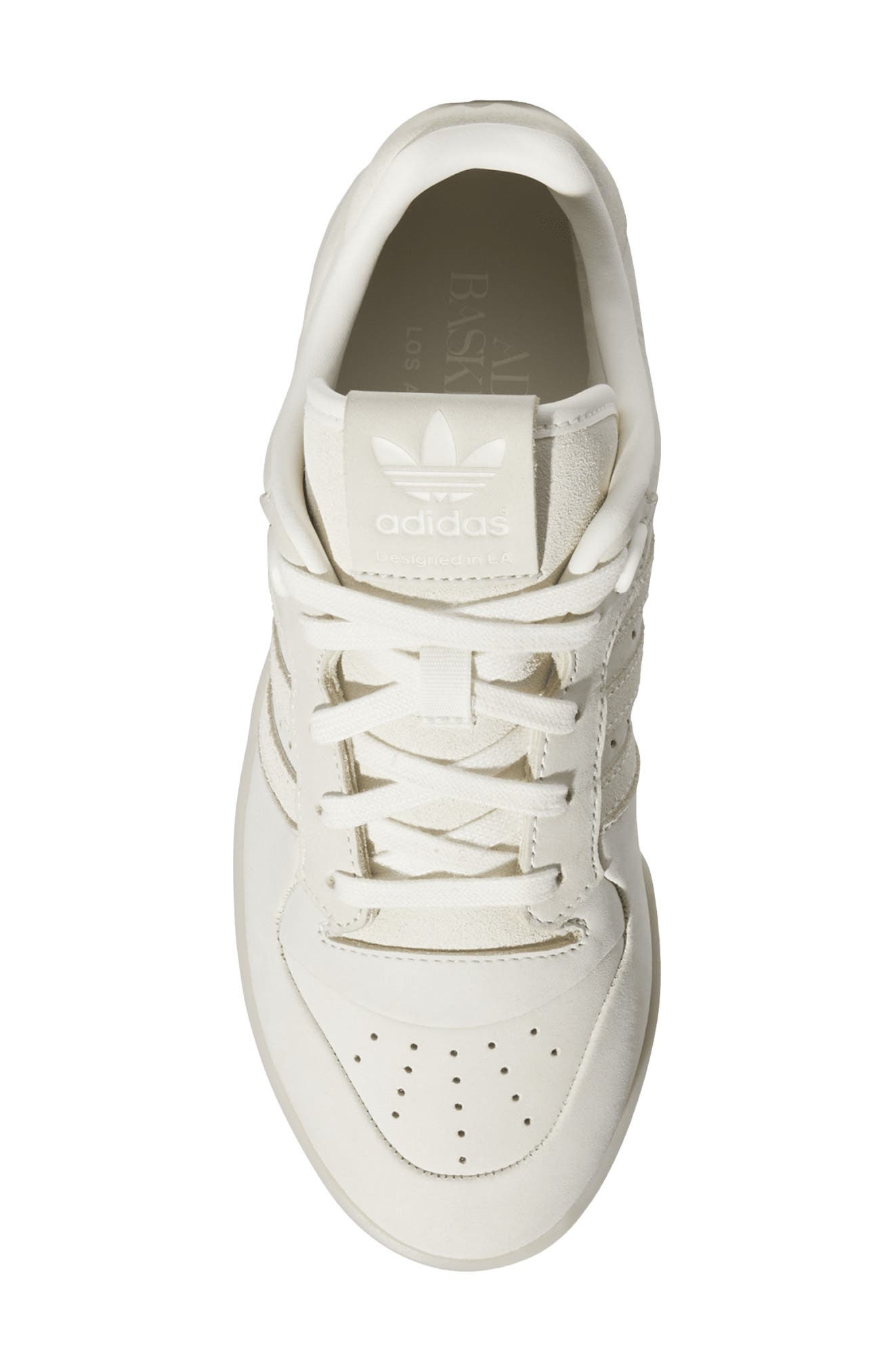 adidas Rivalry Lux Low Top Basketball Sneaker in Cream/cream/alumina at Nordstrom - 4