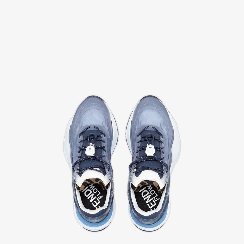 Slip-on sneakers with adjustable elastic laces, FF stopper and corrugated sole with engraved F. Fend 4