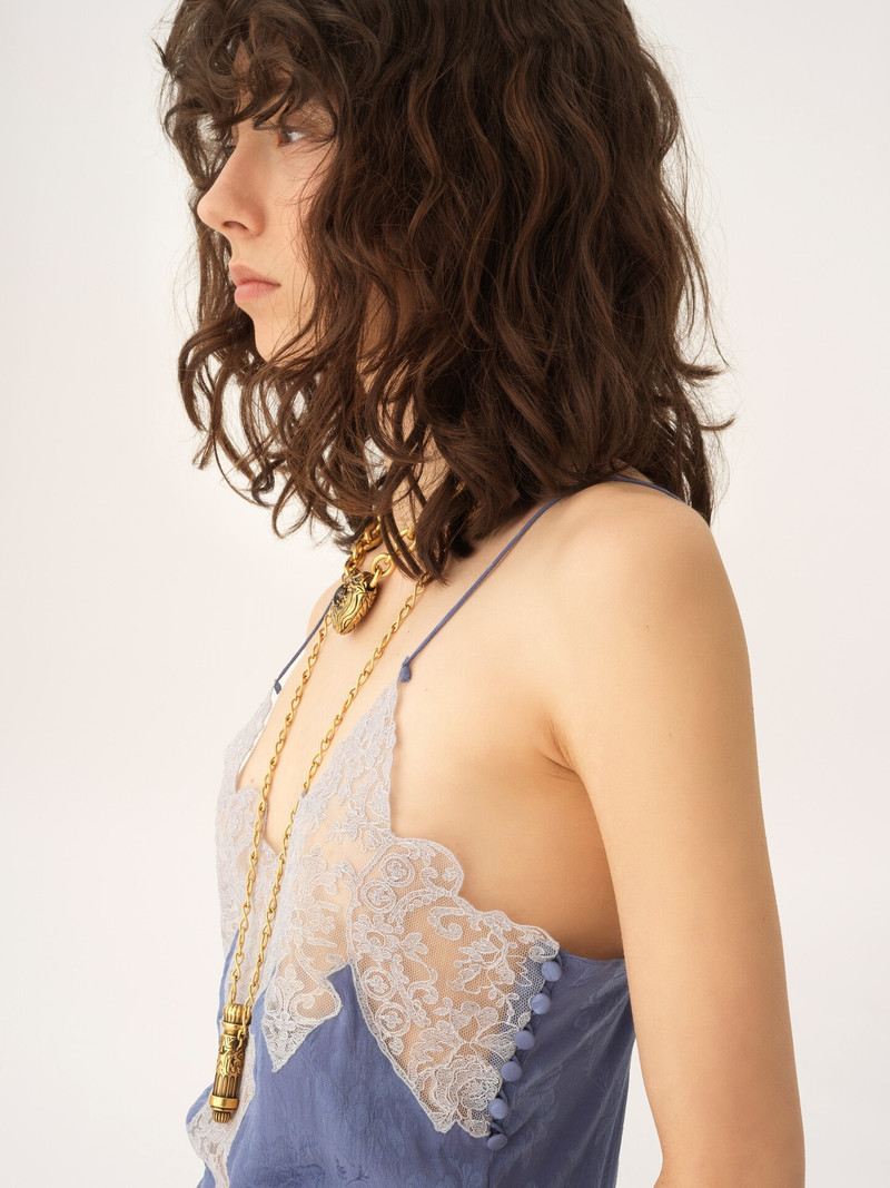 CAMISOLE TOP IN SILK JACQUARD & LACE 5