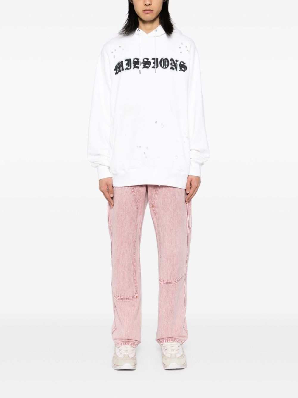 logo print hoodie - 2