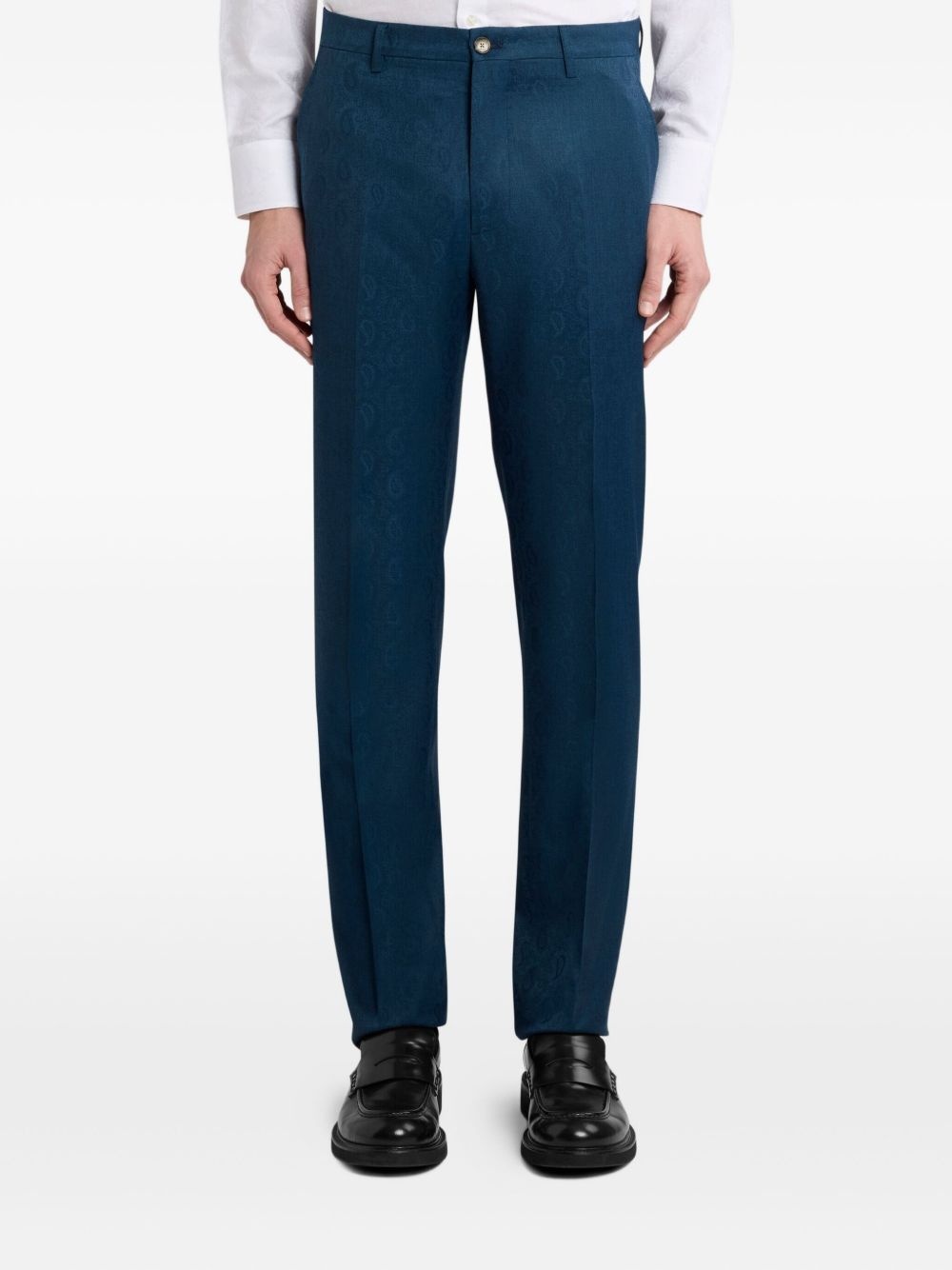 wool straight-leg trousers - 2