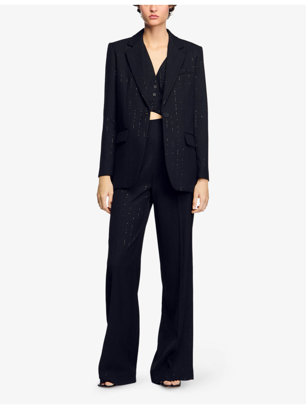 Notched-Lapel Single-Breasted Woven Blazer - 2