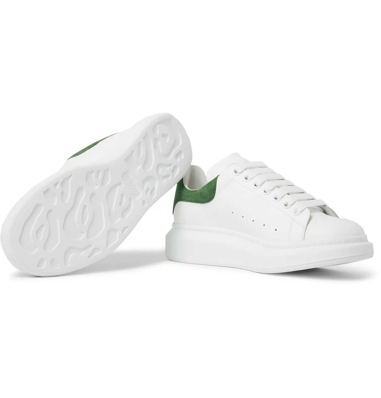 Exaggerated-Sole Leather Sneakers - 3