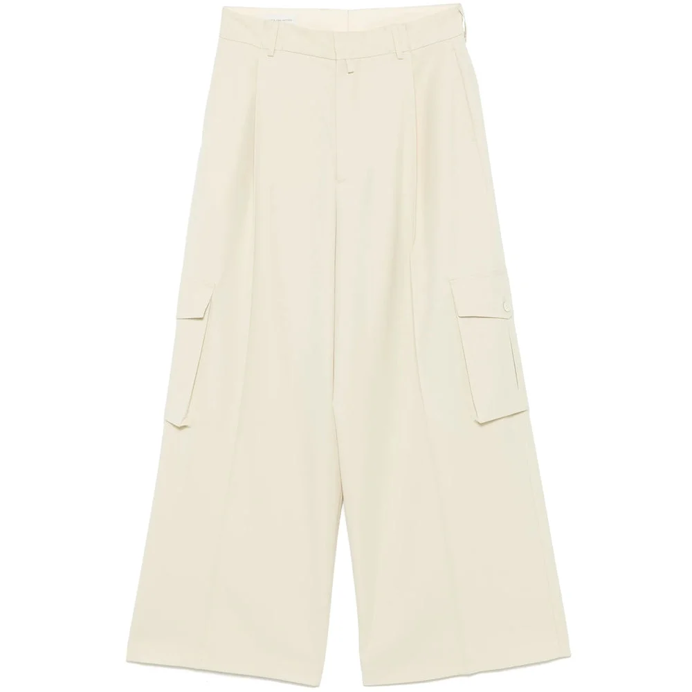 Dries Van Noten Neutrals Trousers - Wide-Leg Trousers Men - 1