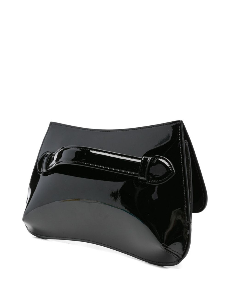 EMPORIO ARMANI patent-leather flap bag outlook
