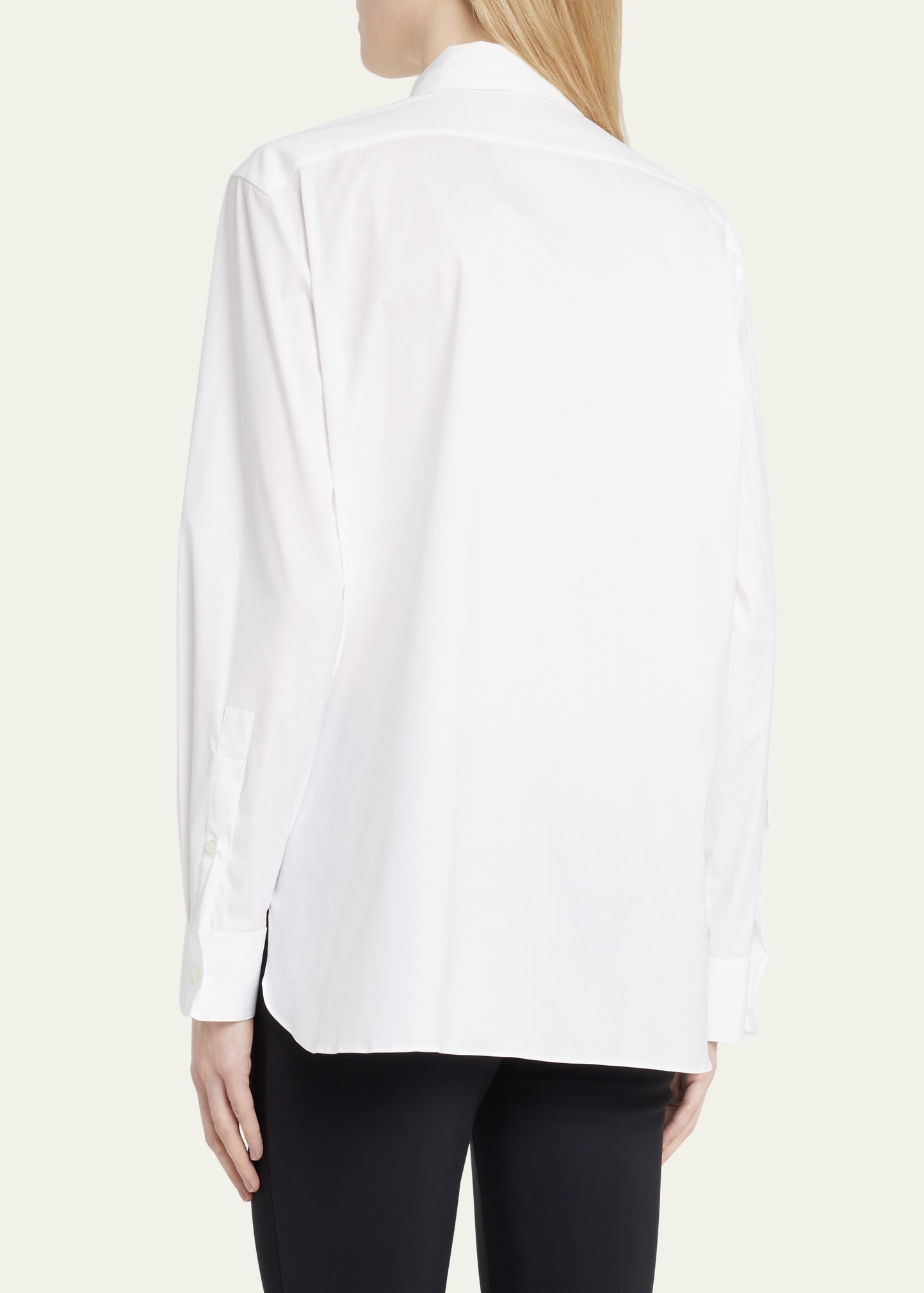 Classic Button-Front Boyfriend Shirt - 3