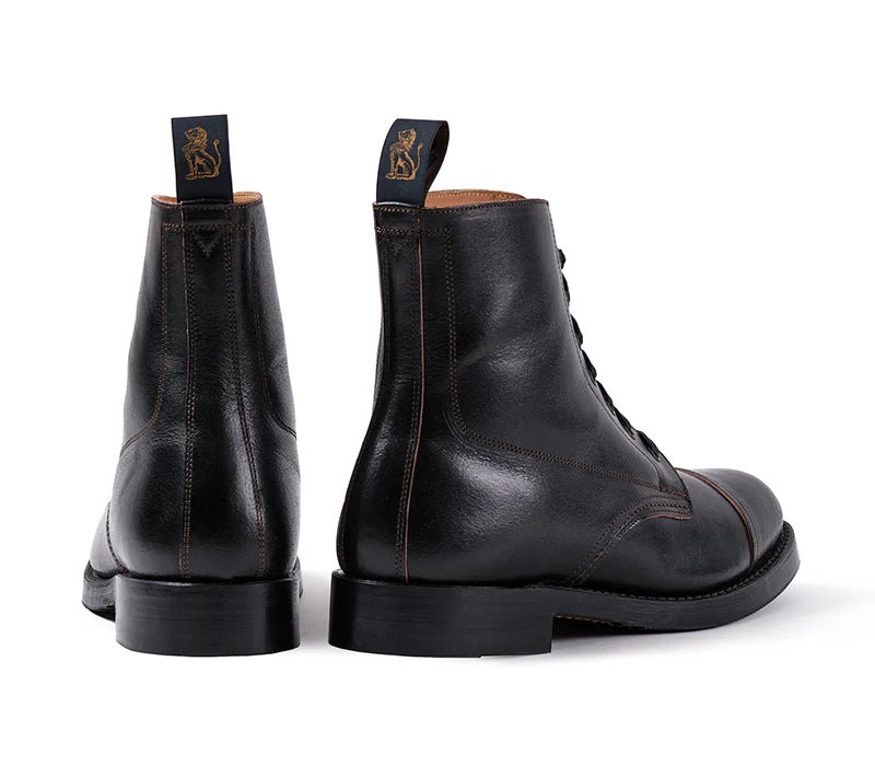 PRE-SALE LK-048 Montgomery Boots Horween SHF Horsehide Black - 5