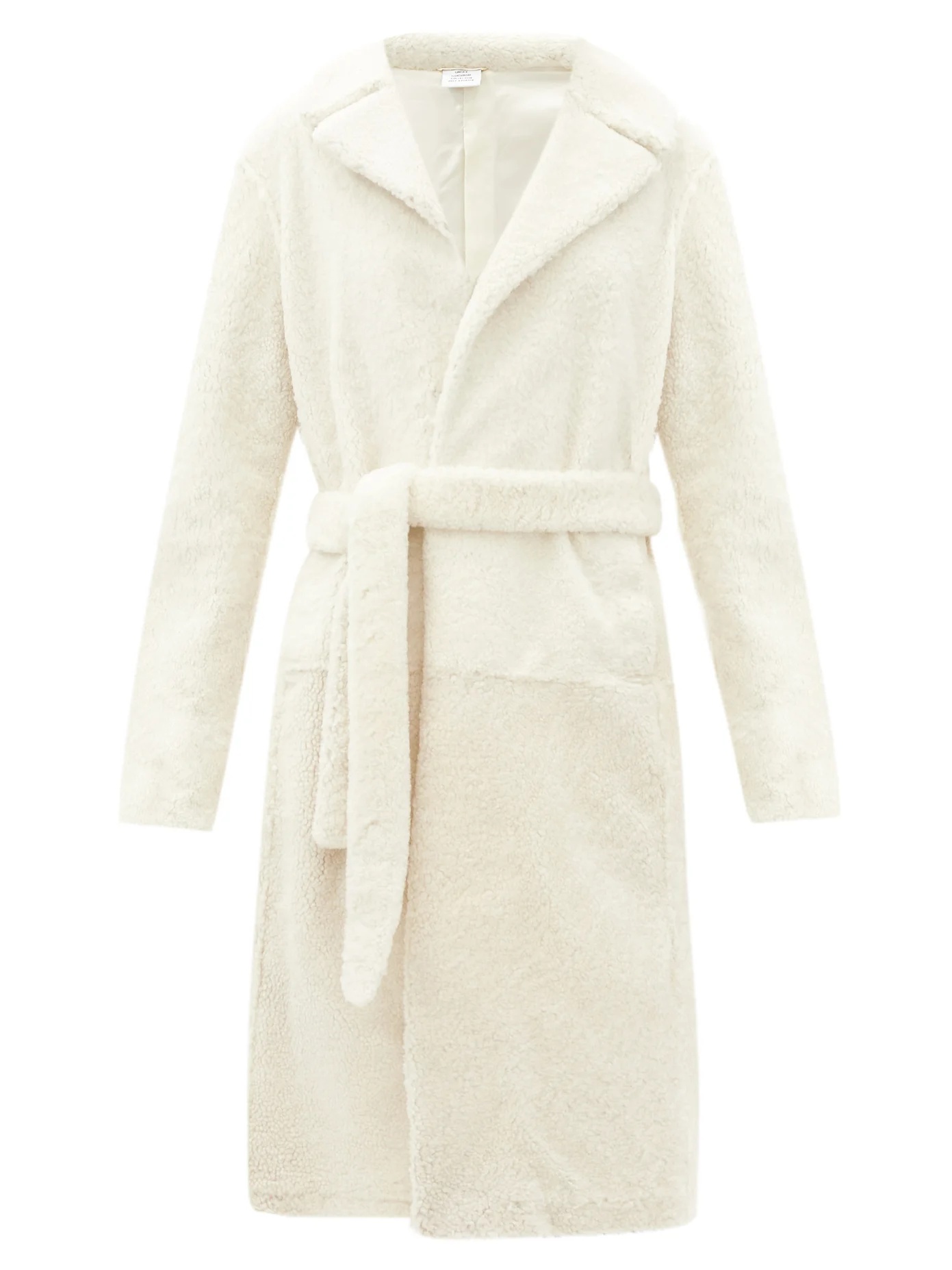 Longline shearling coat - 1