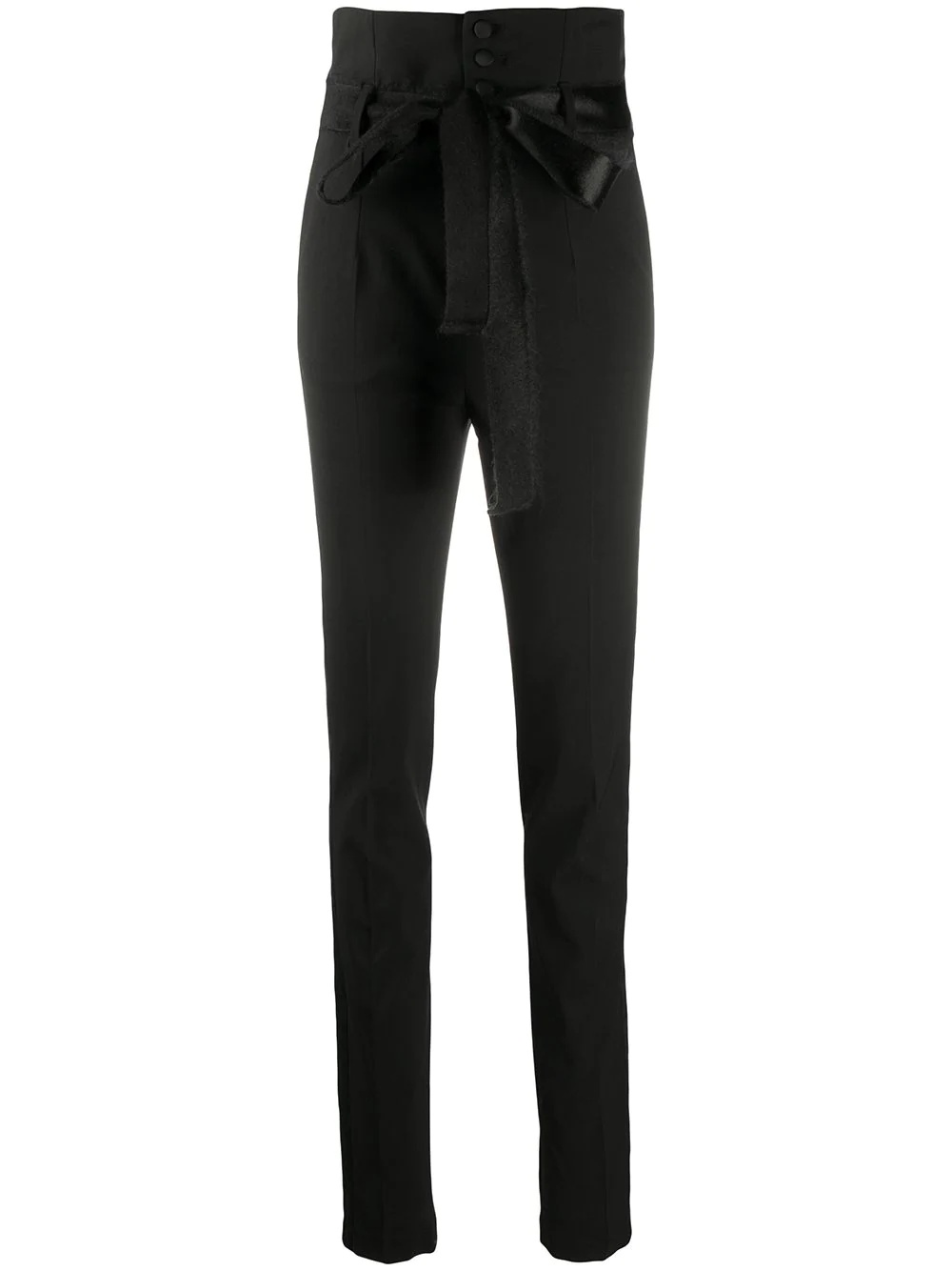 high-waisted slim-fit trousers - 1