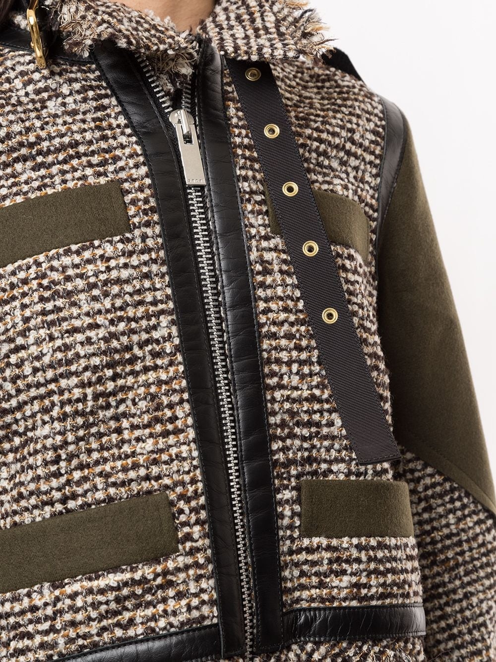 tweed panelled jacket - 5