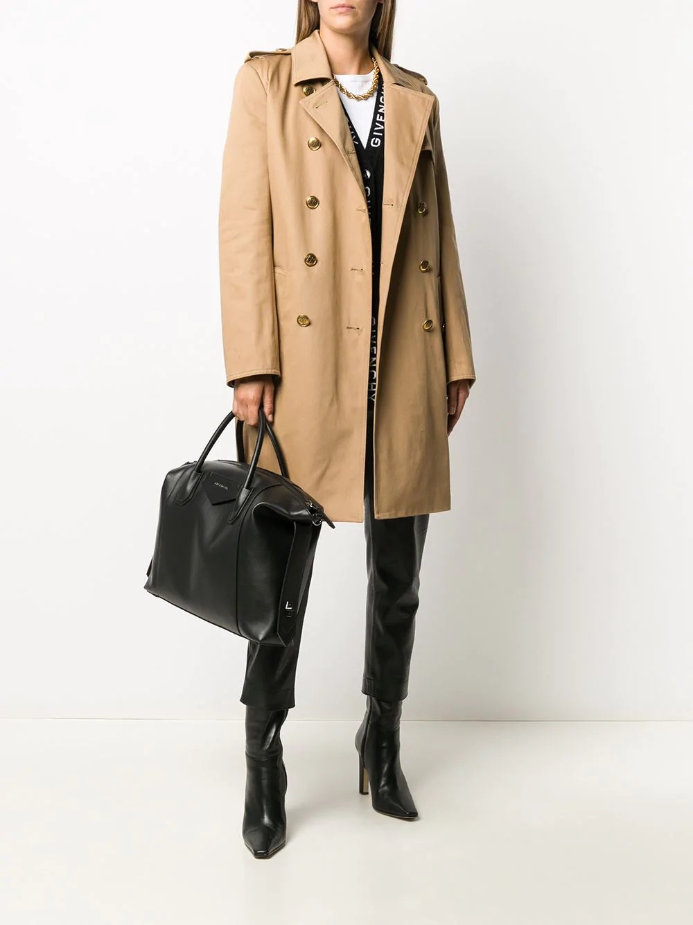 double-breasted trench coat - 2