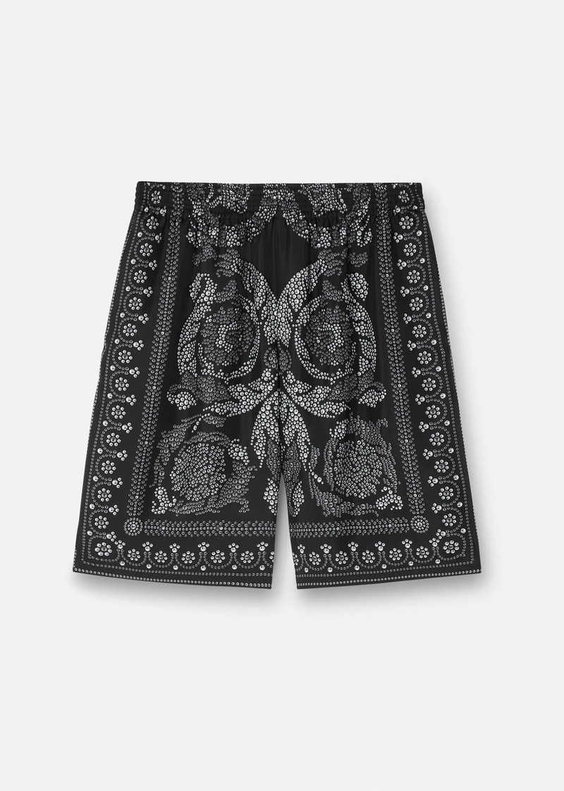 Barocco Silhouette Silk Shorts 1