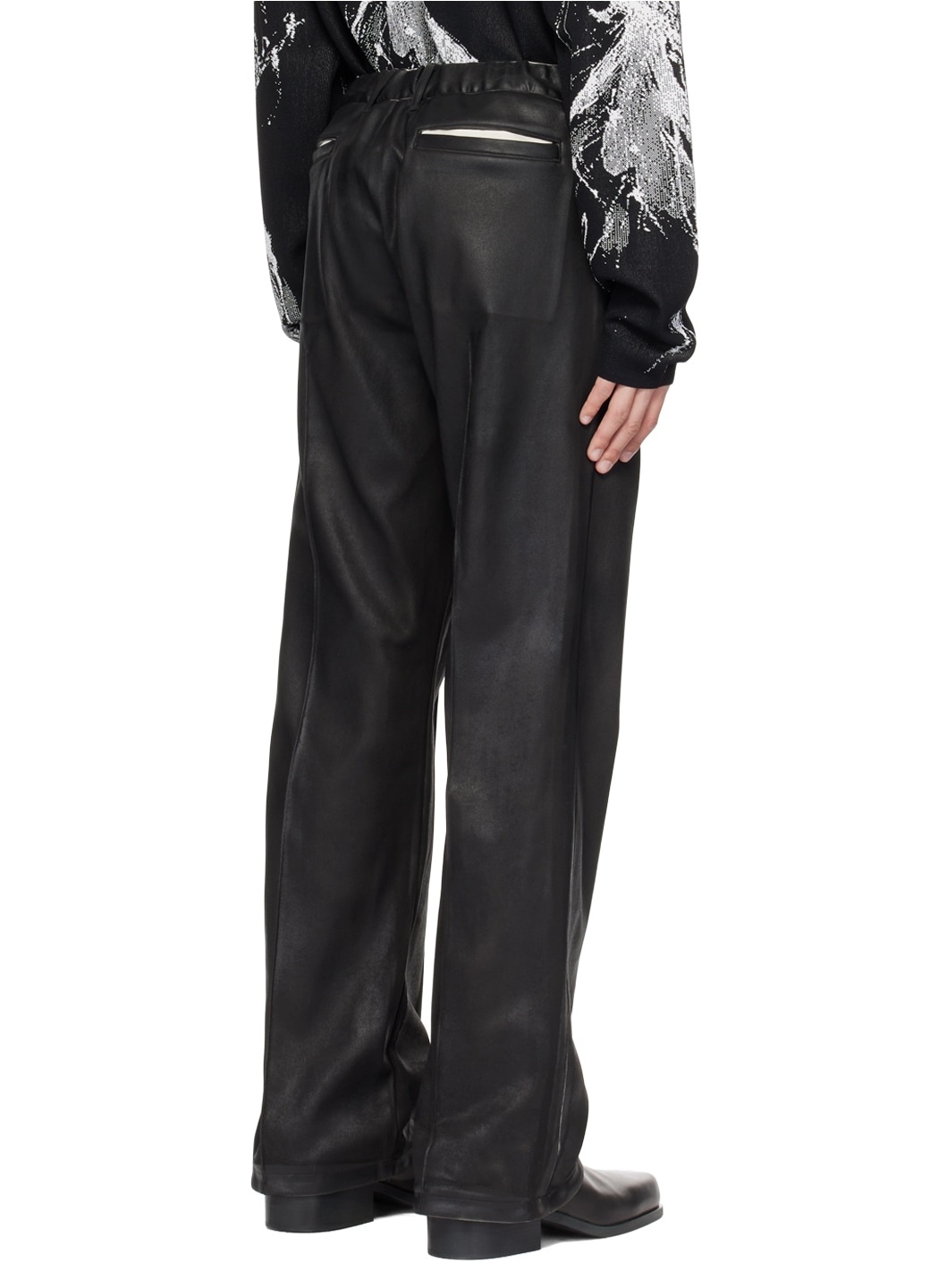 Black Coated Trousers - 3