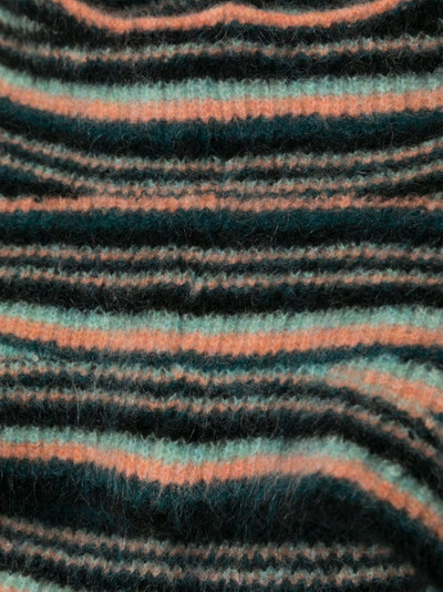 Kiko Kostadinov striped brushed-effect scarf outlook