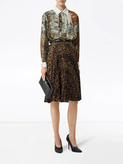 Burberry Castle print buttoned shirt outlook