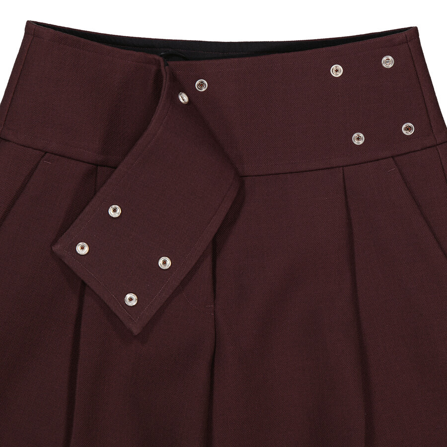 Jil Sander Ladies Plum Cropped Tapered Trousers, Brand Size 34 (US Size 2) - 7