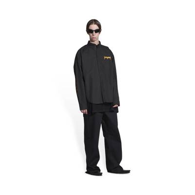 BALENCIAGA Men's Metal Shirt Large Fit in Black outlook