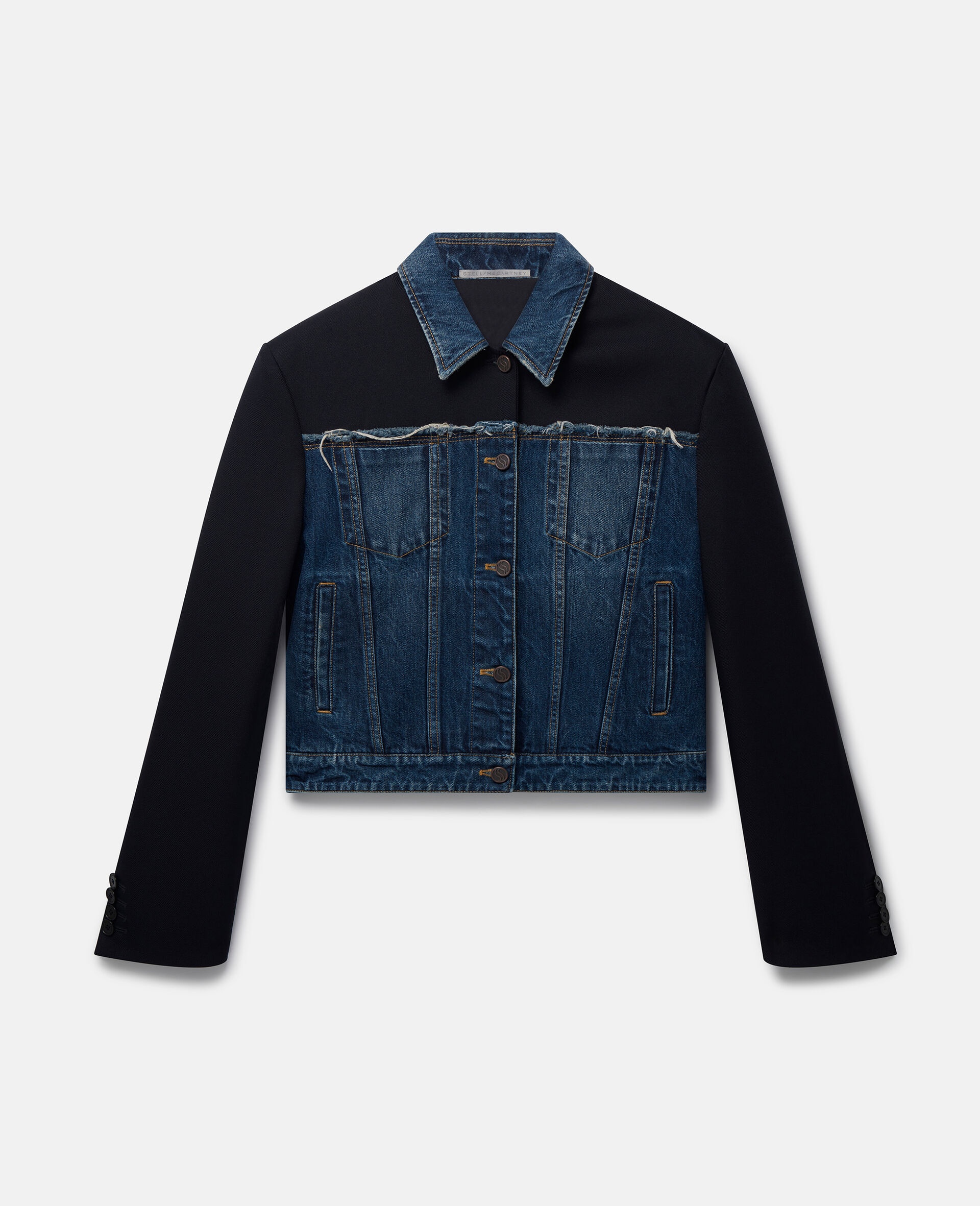 Twill Panelled Denim Jacket - 1