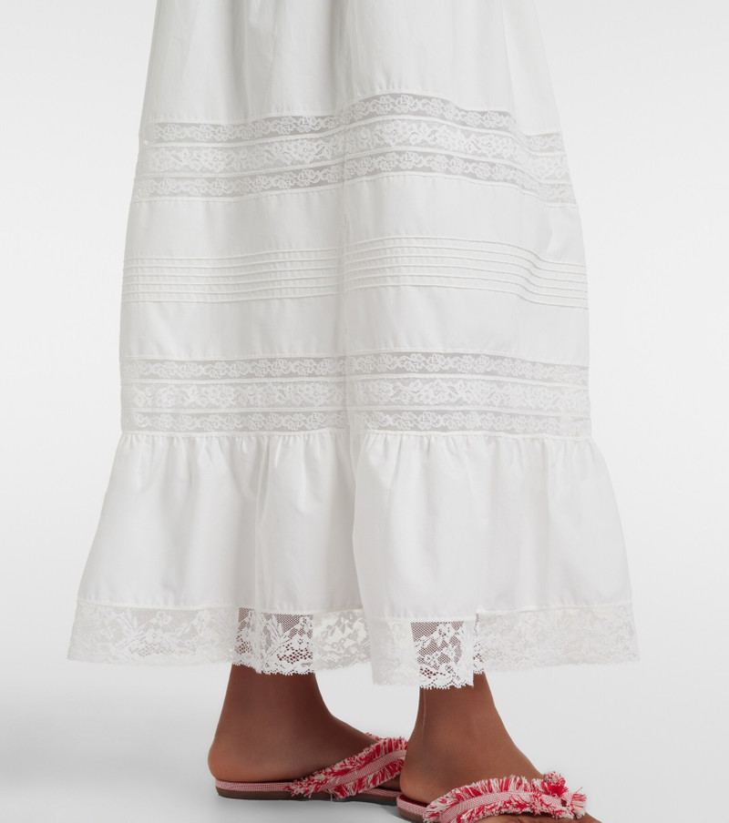 Elbie lace-trimmed cotton maxi dress 6