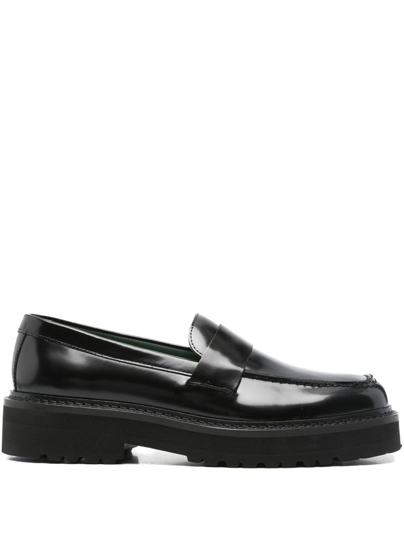 strap leather loafers 1