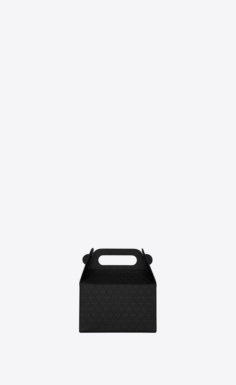 SAINT LAURENT take-away box in leather outlook