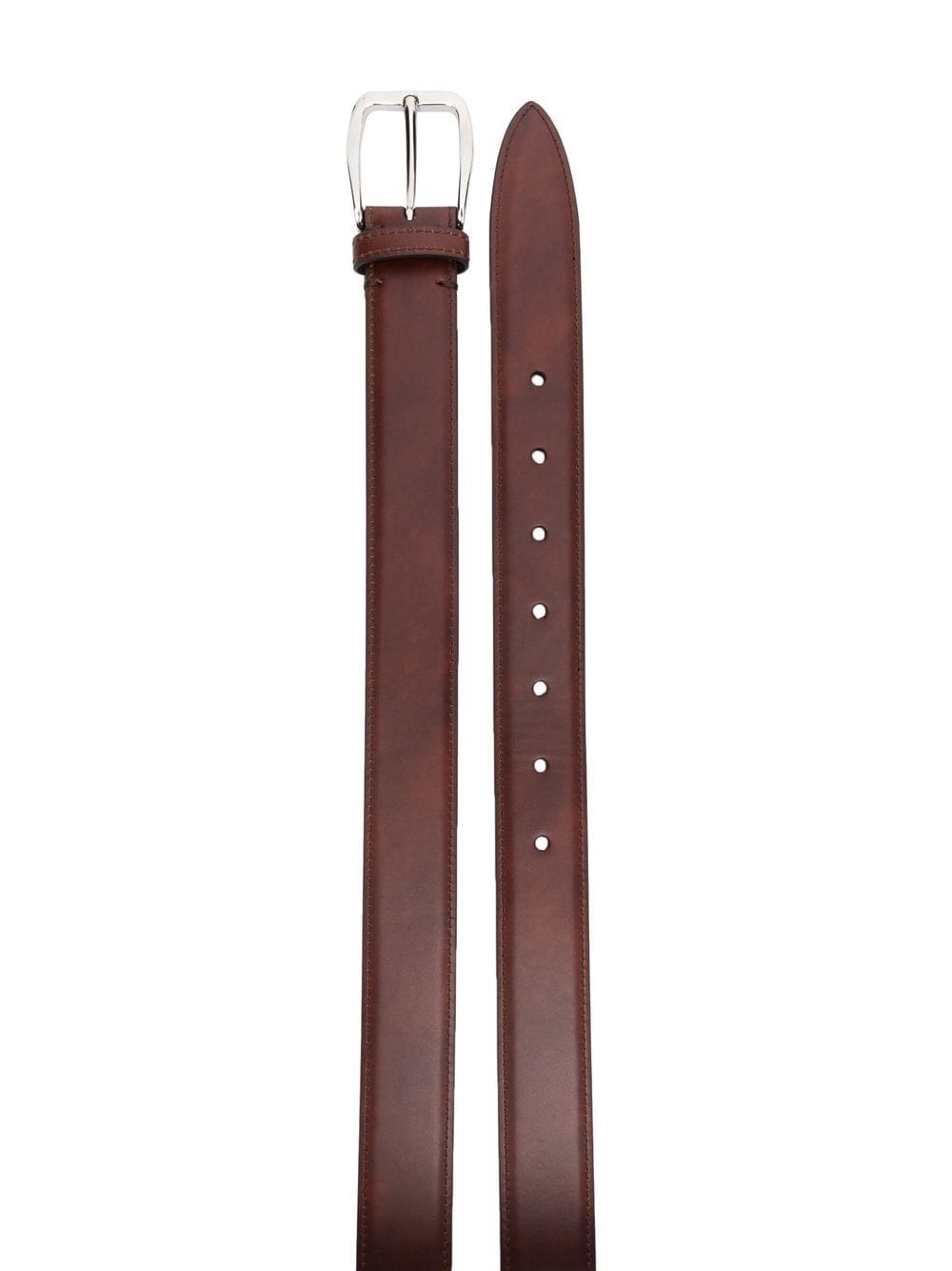 buckle leather belt - 2