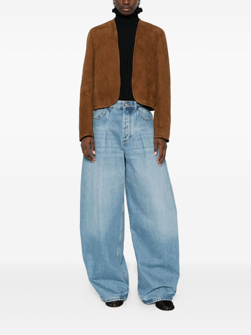 Alaïa open-front leather jacket outlook