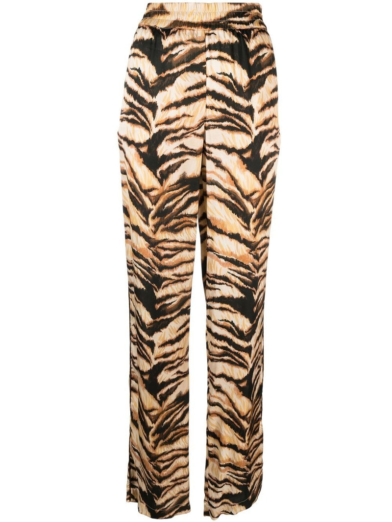 high-waisted tiger-print 바지 1
