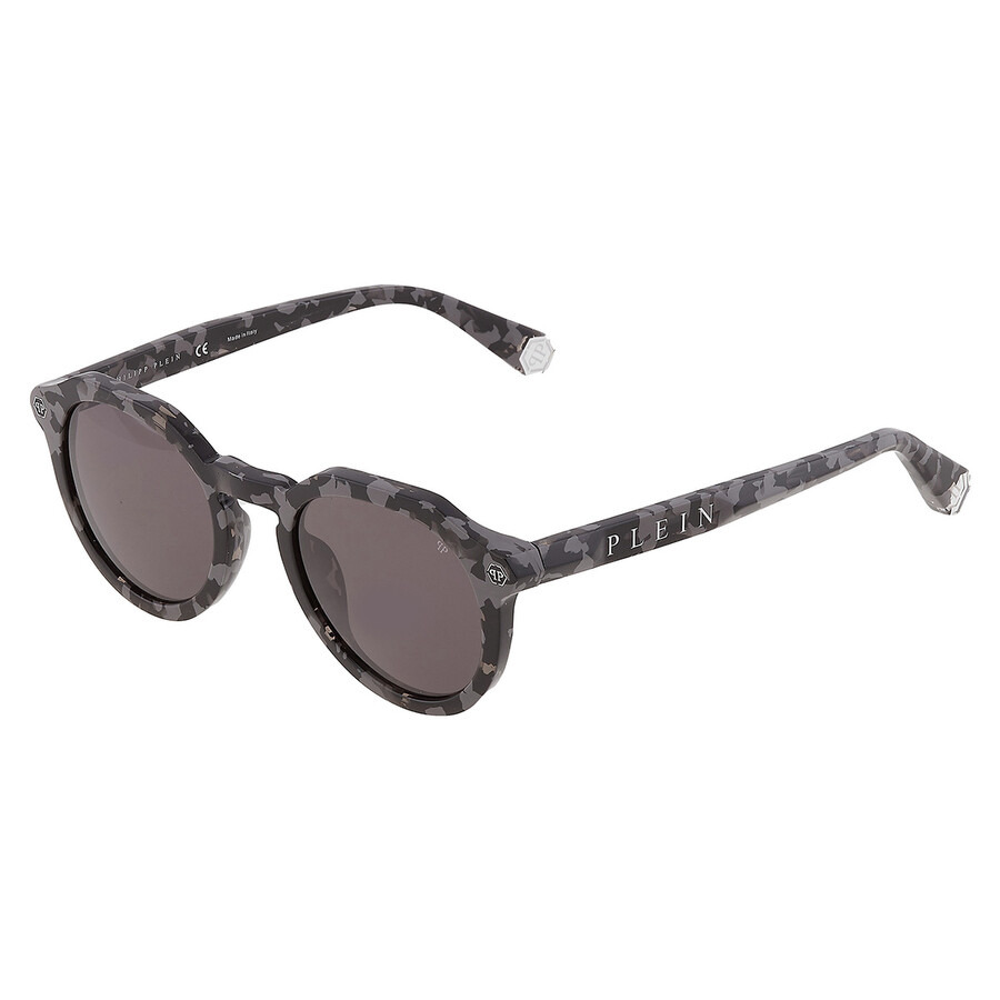 Philipp Plein Grey Oval Men's Sunglasses SPP002M 721Y 51 - 3