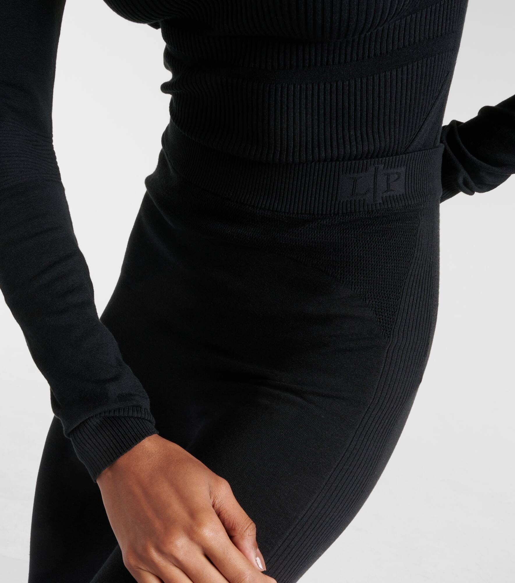 Ribbed-knit silk-blend leggings - 4