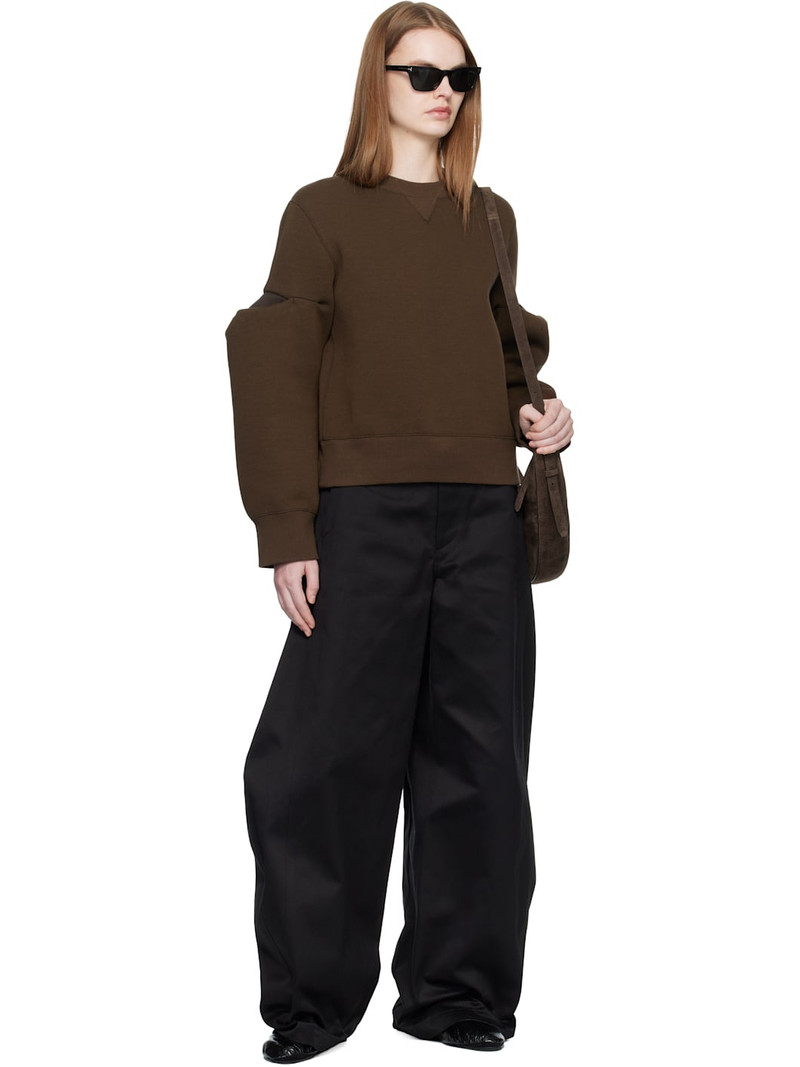 sacai Brown Sponge Sweat Pullover Sweatshirt outlook