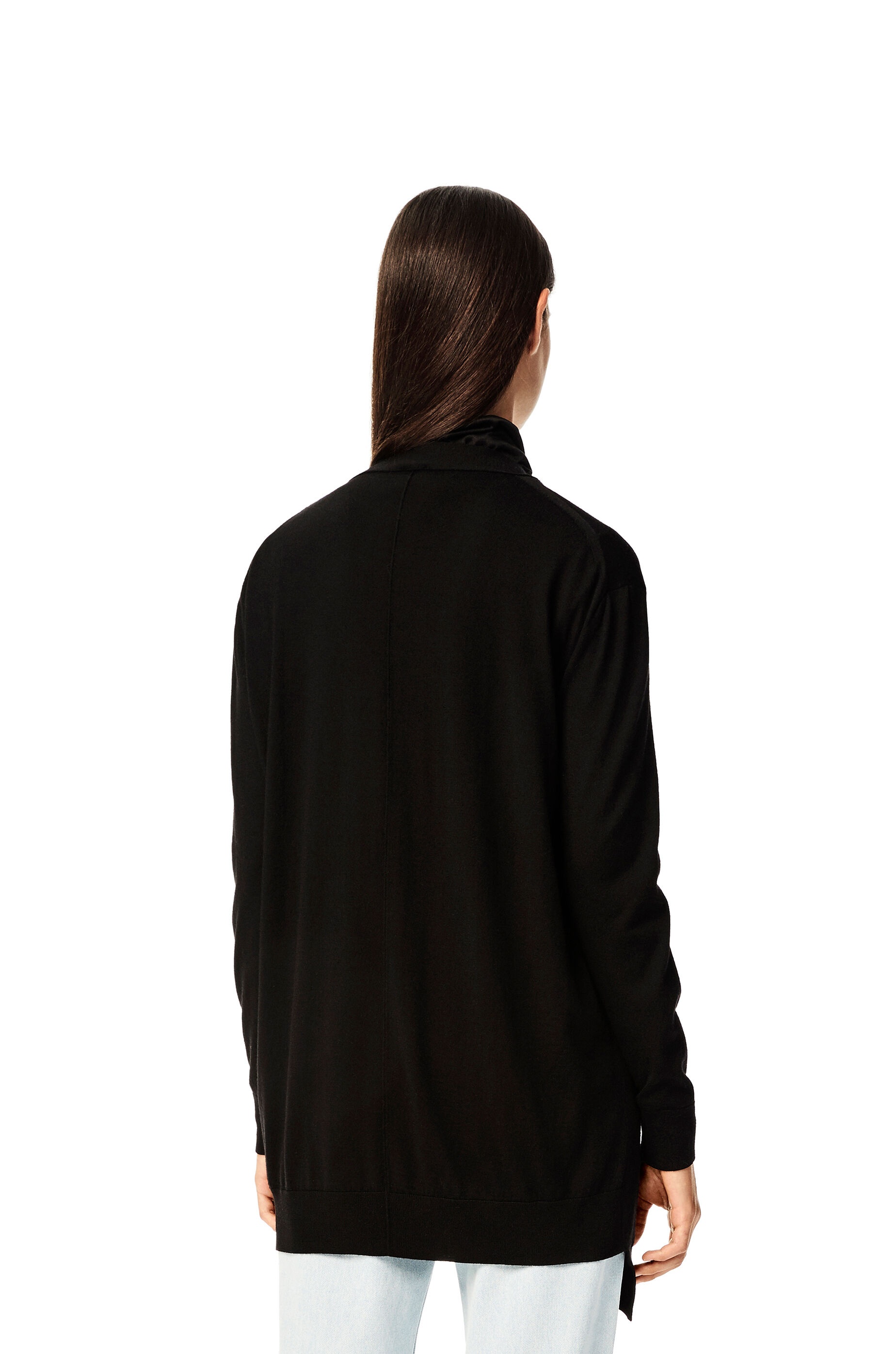 LOEWE asymmetric pocket cardigan in wool - 4