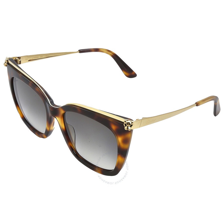 Cartier Grey Gradient Butterfly Ladies Sunglasses CT0030S 003 53 - 5