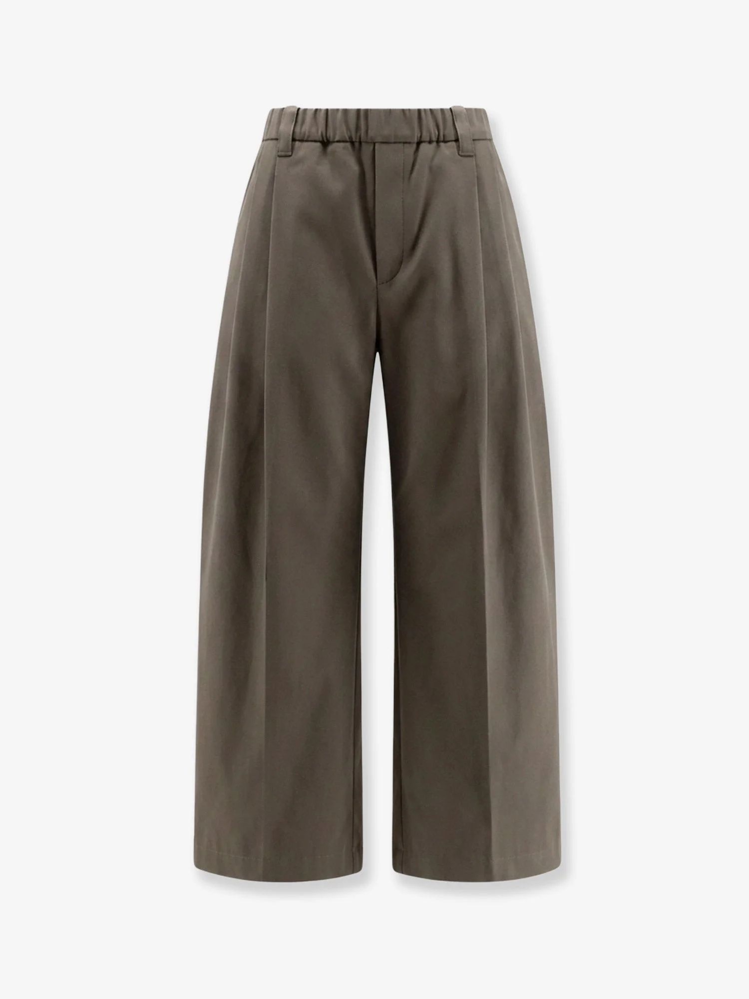 Brunello Cucinelli Women Cotton Trousers With Elastic And Monili Detail - 1