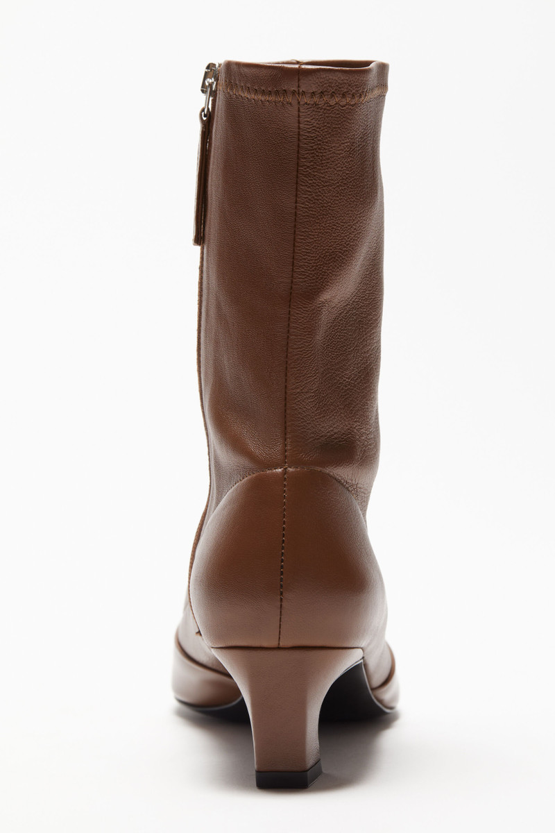 Heeled ankle boots - Cognac brown 4