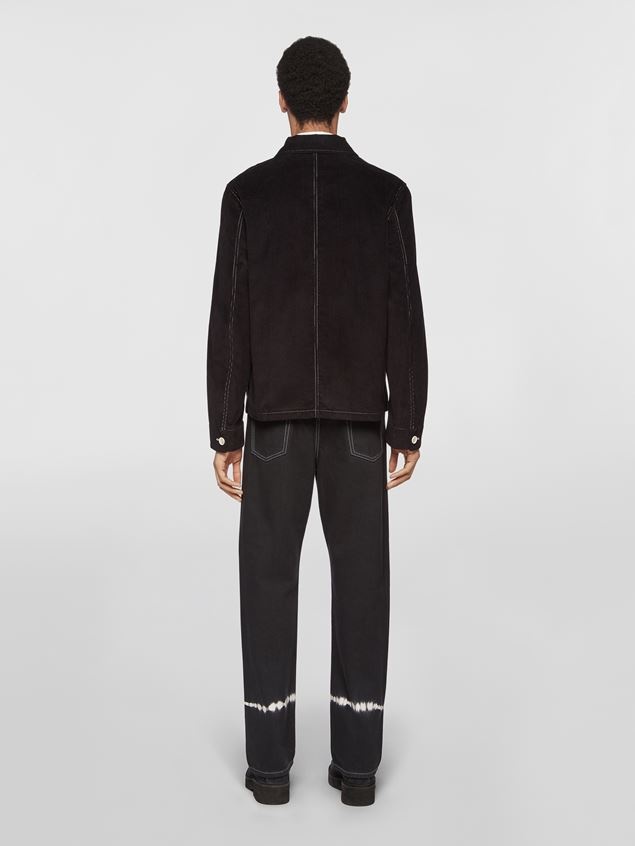 SINGLE-BREASTED JACKET IN LIGHT CORDURA WITH AIRBRUSHED DETAILS - 3