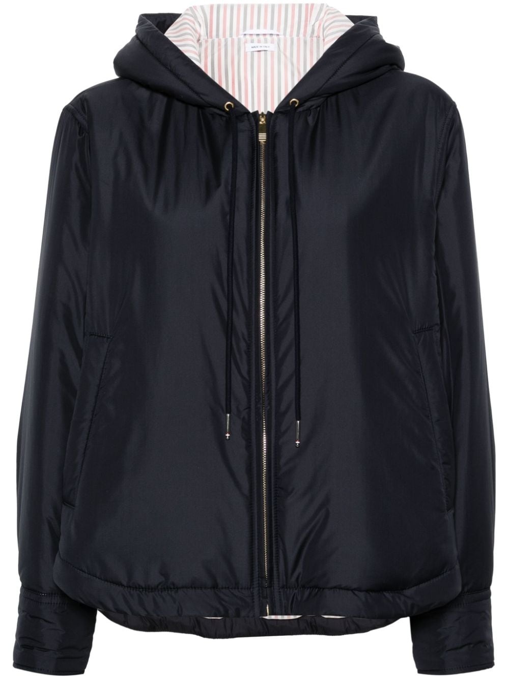 hooded down shirt jacket - 1