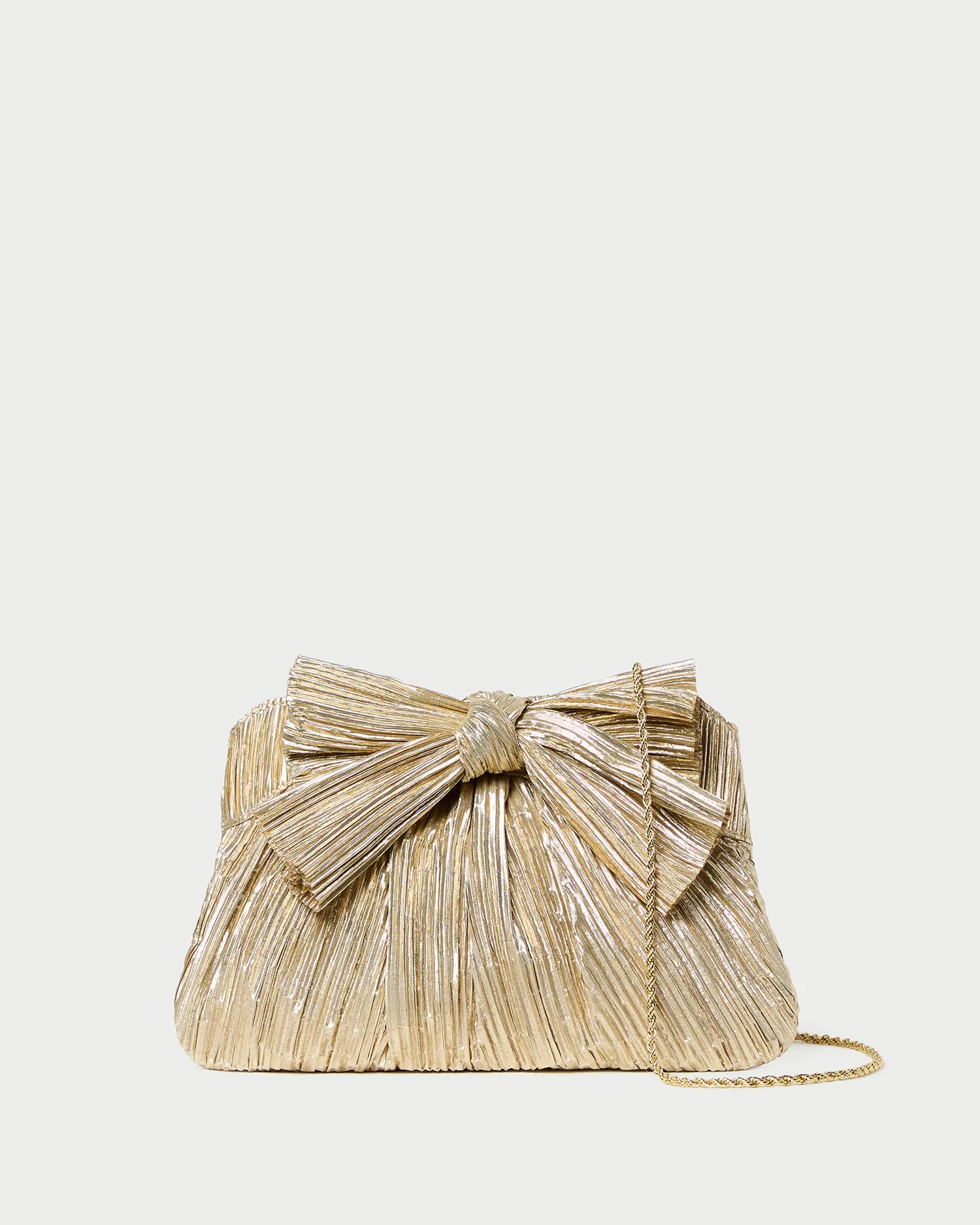 Rayne Gold Bow Clutch - 1