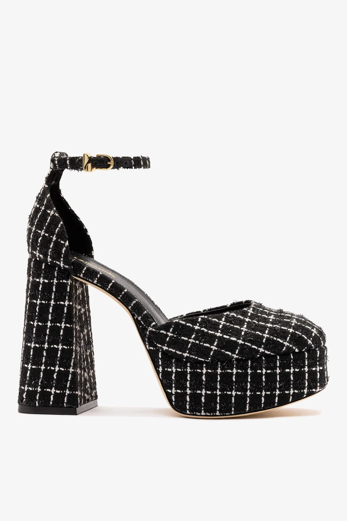 Ari Platform Pump Black Tweed - 1