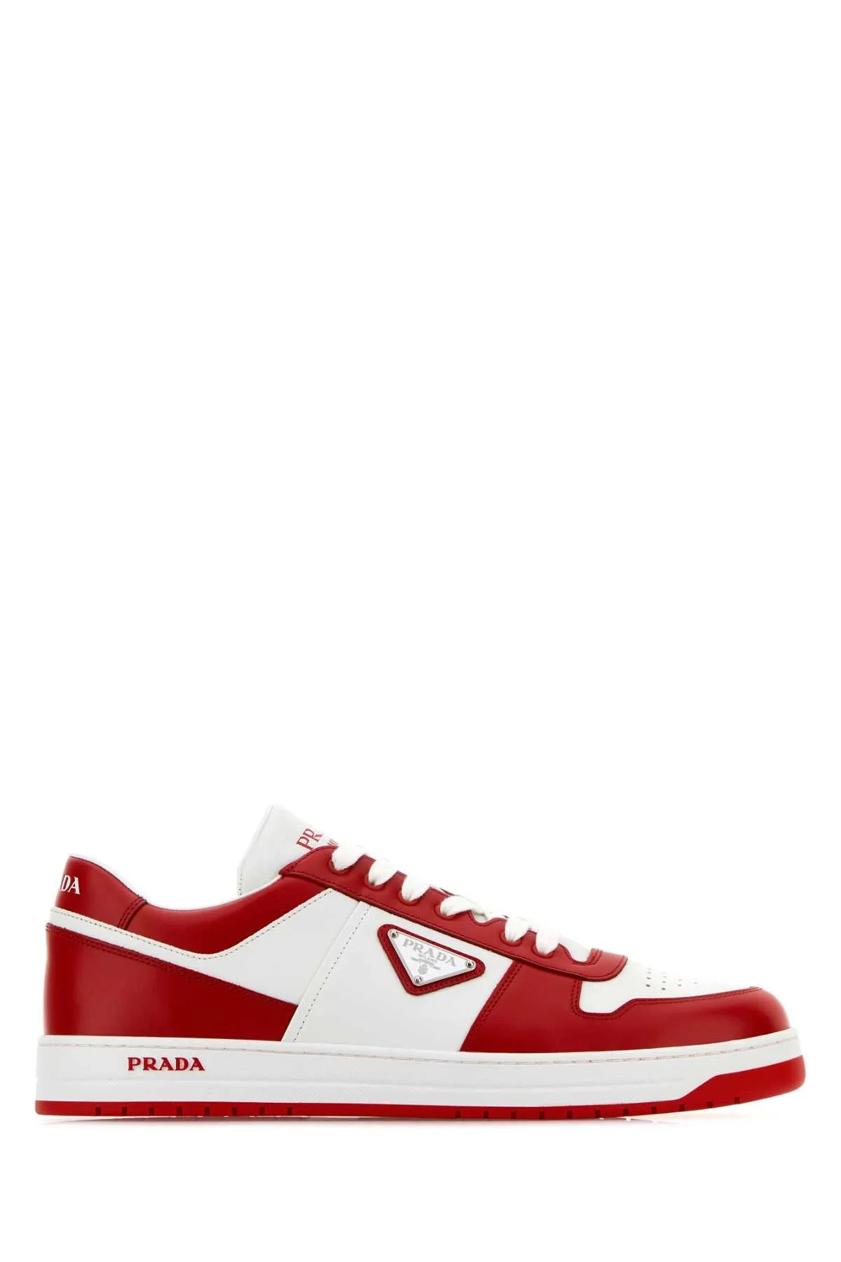 Prada Men Two-Tone Leather Downtown Sneakers - 1