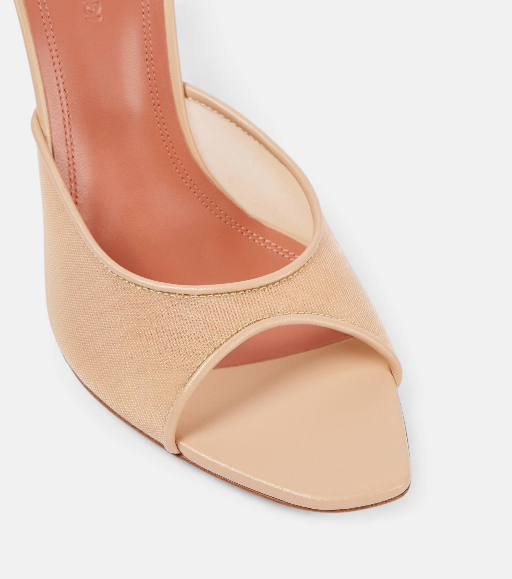 Alexa 95 leather-trimmed mesh mules - 5