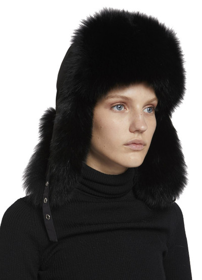 Yves Salomon Quilted performance fabric and fox fur ushanka outlook