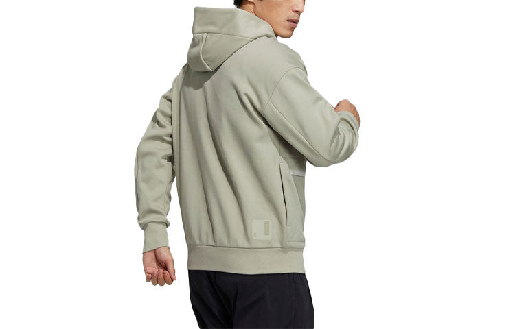 adidas Men's adidas Logo Printing Big Pocket Sports Hooded Jacket