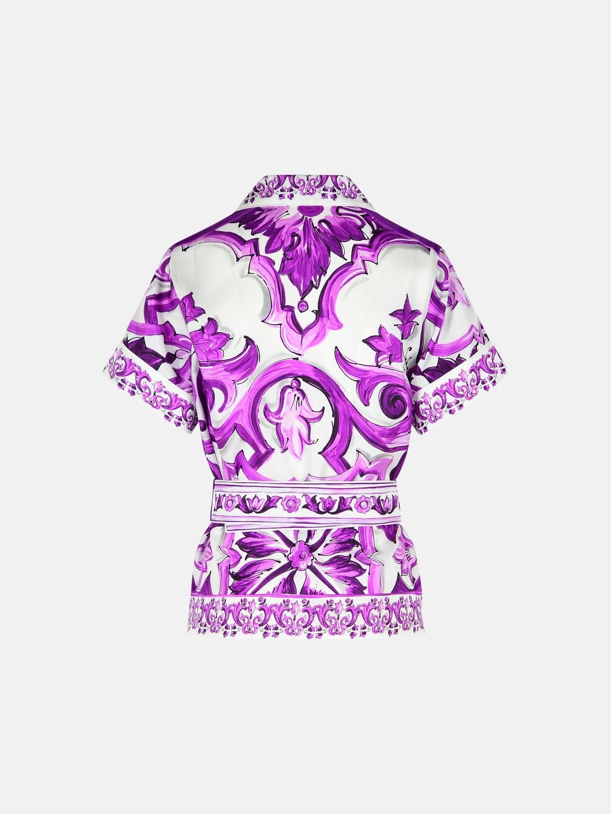 MAJOLICA PRINT SILK TWILL SHIRT - 3