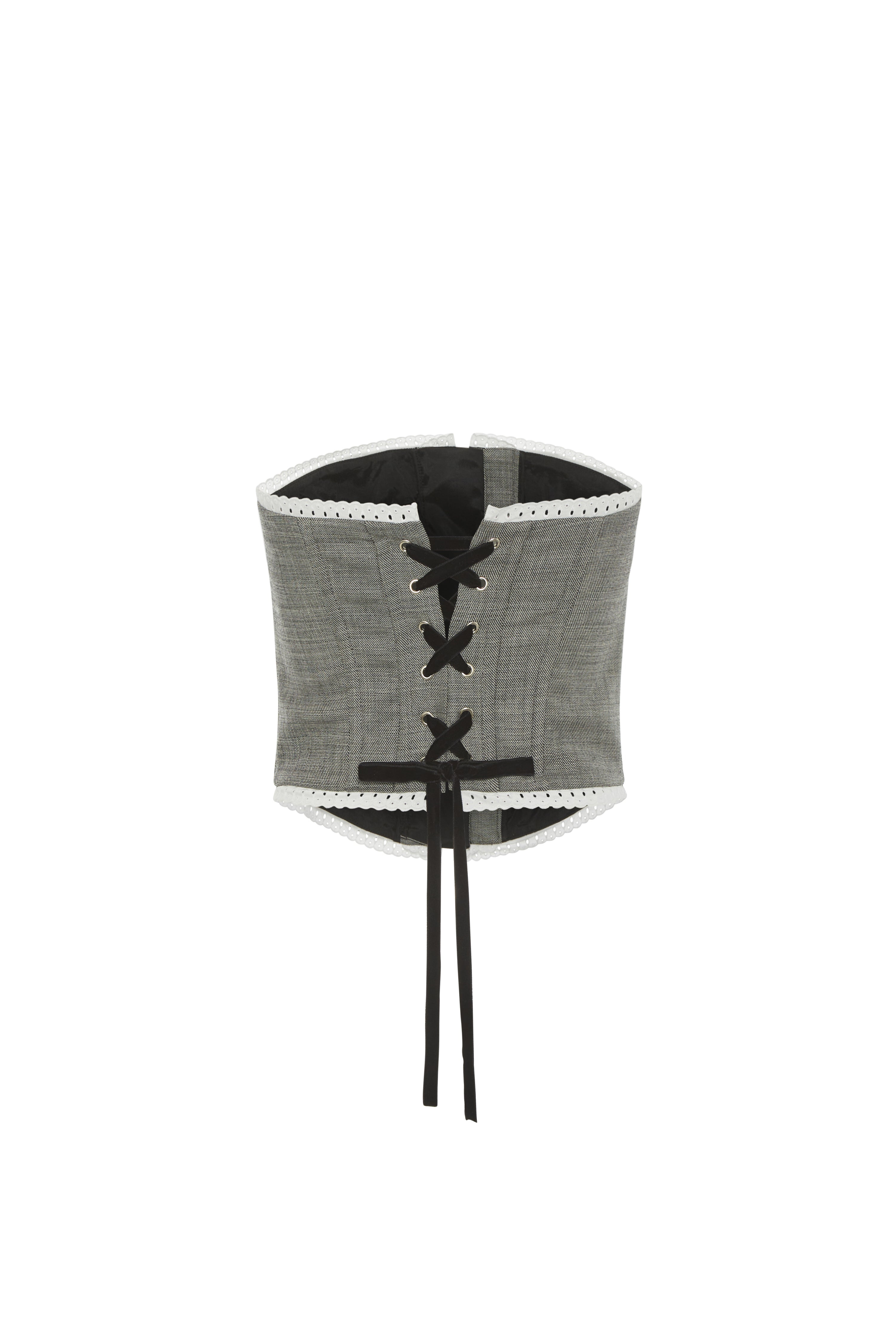 LIGHT WOOL BUSTIER WITH BUCKLES - 2