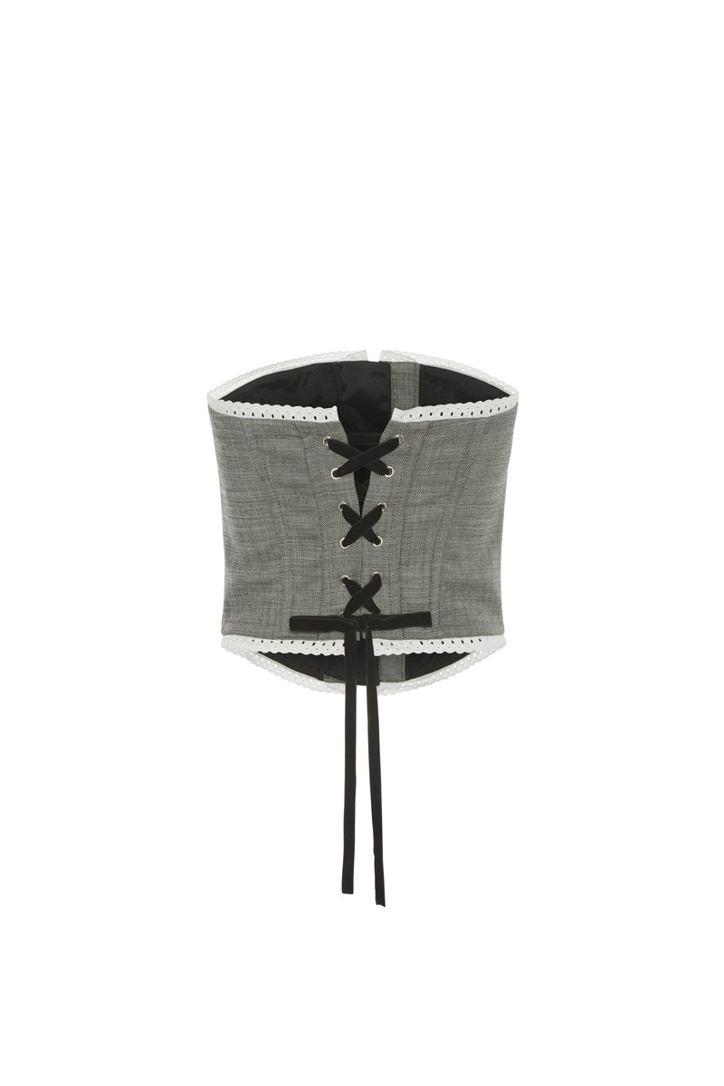 LIGHT WOOL BUSTIER WITH BUCKLES 2